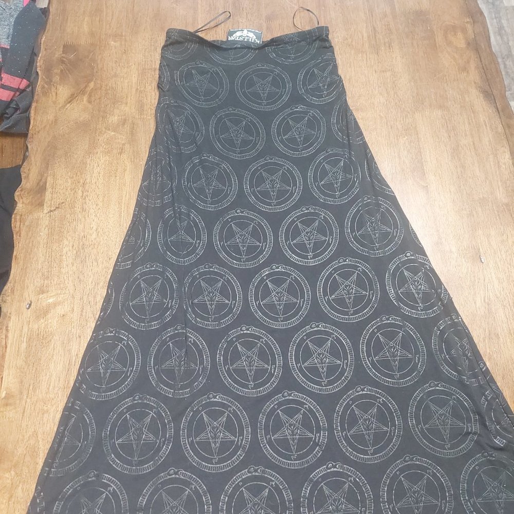 Killstar baphomet maxi skirt